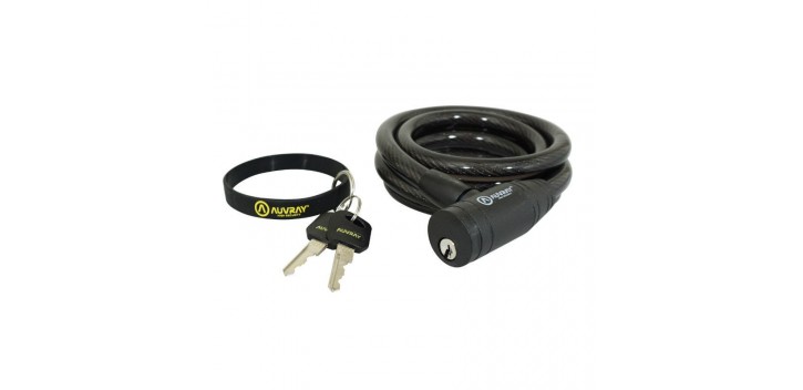 AUVRAY STEEL CABLE A SPIRALE Ø12 1.50M + 2 CLES ET BRACELET