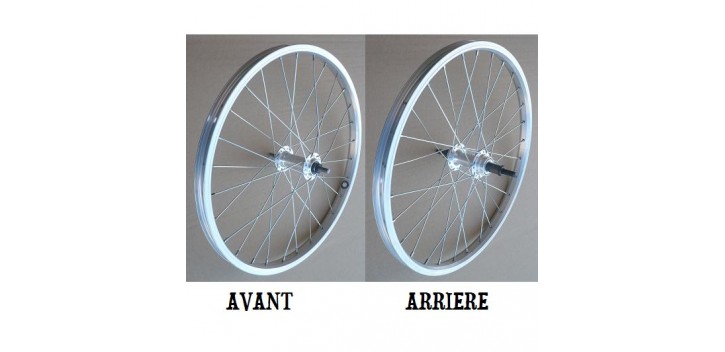 Roue 12" ALU MOYEU ACIER AXE PLEIN