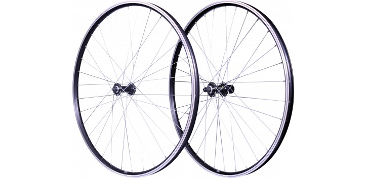 Roue 27,5" axe creux double paroi noire pour k7 9/10 vit