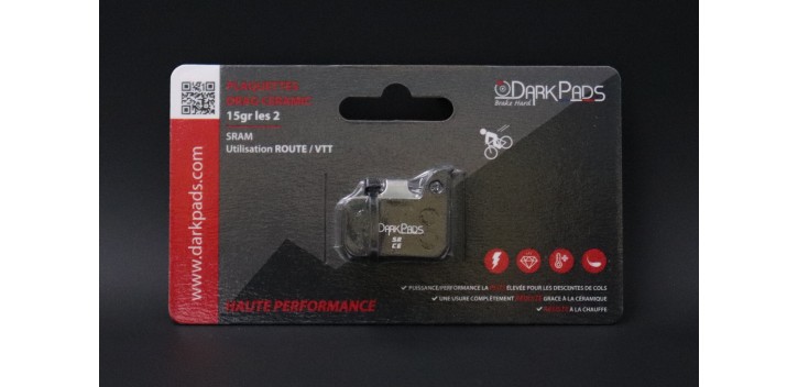 DARKPADS PLAQUETTES DRAG CERAMIC COMPATIBLE SRAM - ROUTE - VTT