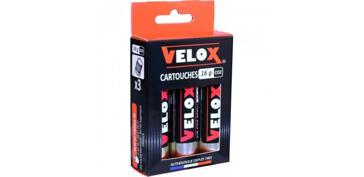 VELOX LOT DE 3 CARTOUCHES CO2 16 g