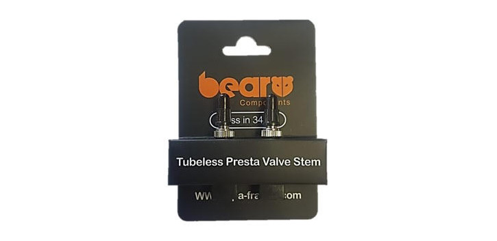 Bear - Valve tubeless - Pied de valve rectangulaire - 34 mm sachet de 2 Valves - Acier
