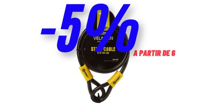 Auvray antivol cable de sécurité 1,80m - Ø12