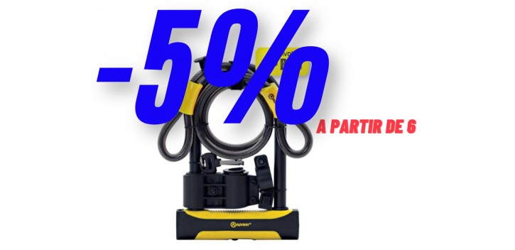 Auvray antivol U ROC 180 X 245 Ø14 + CABLE 1m Ø12