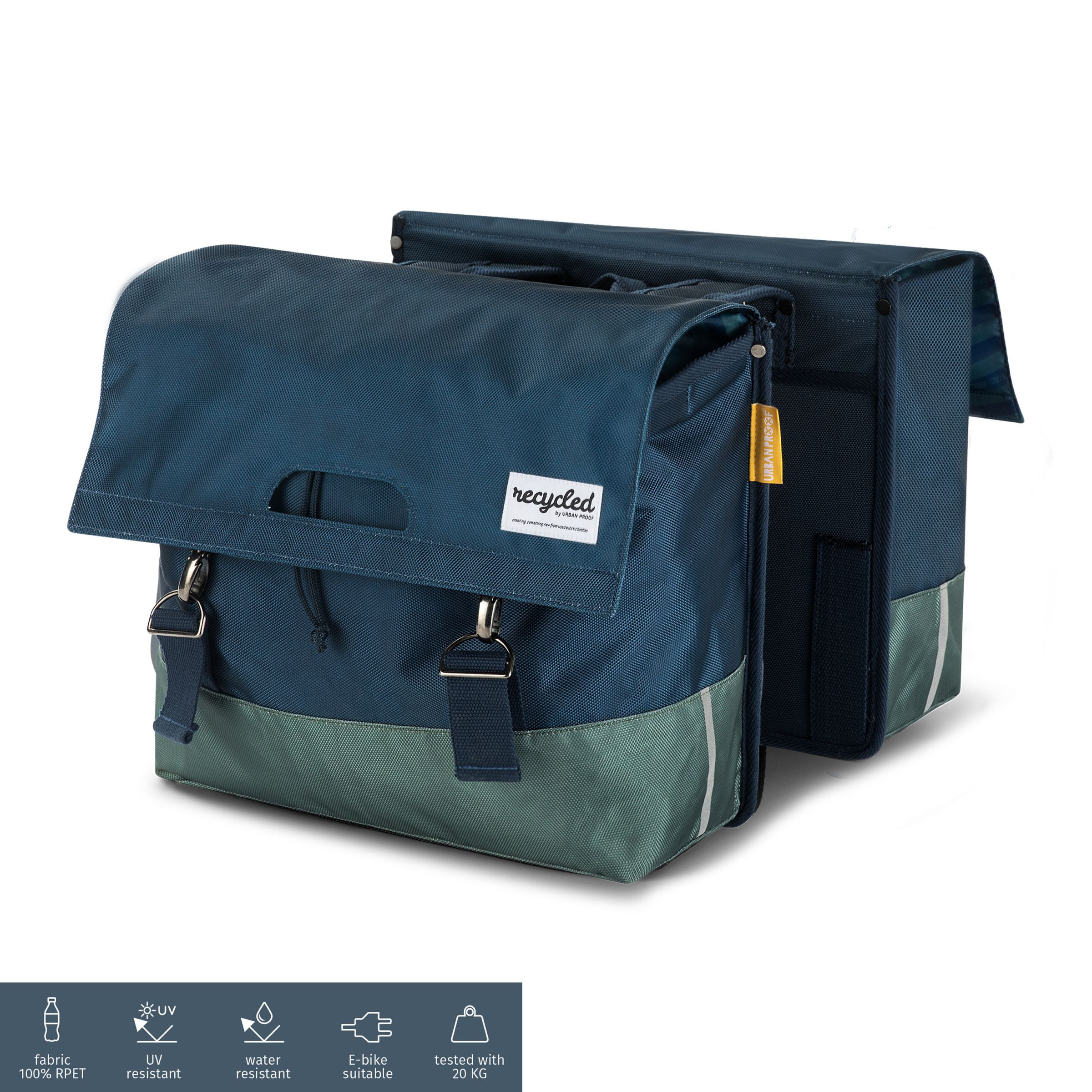 Urban Proof Paire de sacoches 40l recyclée bleu 65 € Culture Vélo